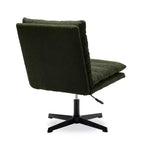 Fauteuil d'appoint pivotant Zeus & Ruta de 57,9 cm de large avec pieds croisés et accoudoirs réglables