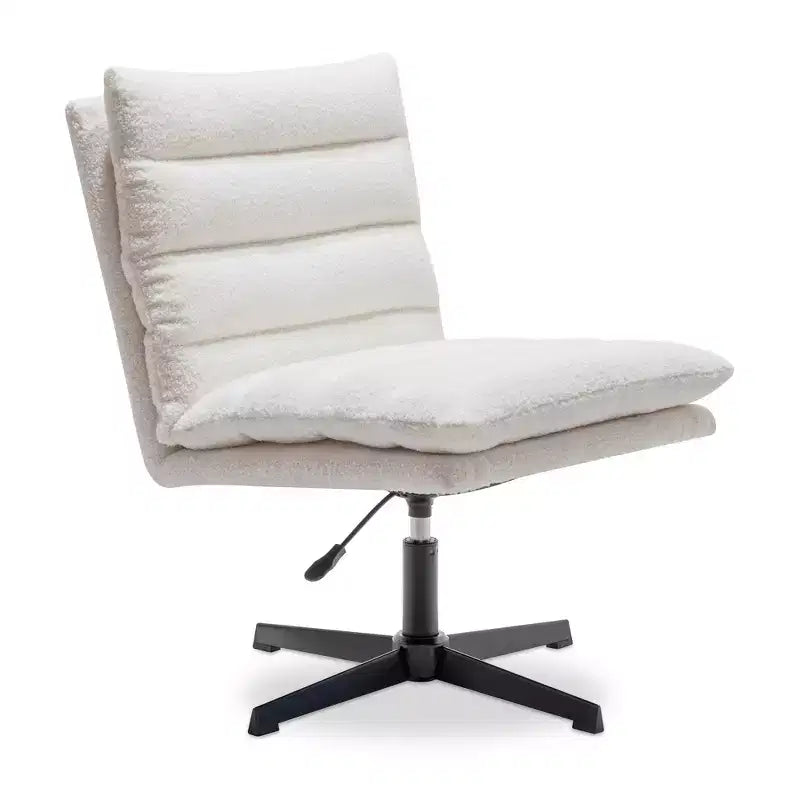Fauteuil d'appoint pivotant Zeus & Ruta de 57,9 cm de large avec pieds croisés et accoudoirs réglables