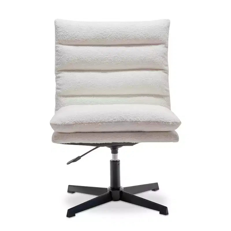 Fauteuil d'appoint pivotant Zeus & Ruta de 57,9 cm de large avec pieds croisés et accoudoirs réglables