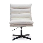 Fauteuil d'appoint pivotant Zeus & Ruta de 57,9 cm de large avec pieds croisés et accoudoirs réglables