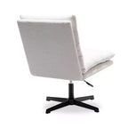 Fauteuil d'appoint pivotant Zeus & Ruta de 57,9 cm de large avec pieds croisés et accoudoirs réglables