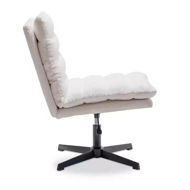 Fauteuil d'appoint pivotant Zeus & Ruta de 57,9 cm de large avec pieds croisés et accoudoirs réglables