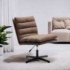Fauteuil d'appoint pivotant Zeus & Ruta de 57,9 cm de large avec pieds croisés et accoudoirs réglables