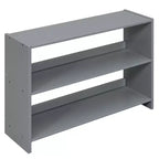 Lit mezzanine bas Whisen de 198 cm (78 po) de long x 99 cm (39 po) de large, format jumeau, avec deux étagères mobiles et une échelle, et une barrière décorative tableau noir