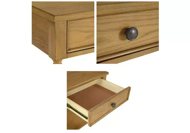 Table de chevet en bois Christopher Knight Home Andy avec tiroir et étagère, pieds tournés, 66 cm de haut