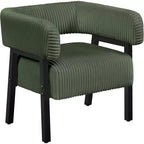 Fauteuil d'appoint rembourré Yaheetech avec pieds en bois massif, assise à ressorts ensachés pour salon, chambre à coucher, coin lecture