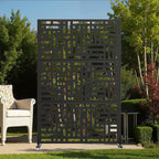 Séparateur de pièce en tôle galvanisée noire de 71,37 x 46,8 x 15,6 pouces - Guide de mesure précis