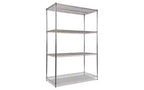 Alera NSF Certified Industrial Four-Shelf Wire Shelving Kit, 48w x 24d x 72h, Silver