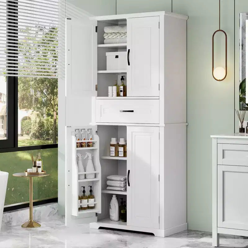 Meuble de rangement de salle de bain moderne Christopher Knight Home Ashbur avec tiroir et étagère réglable