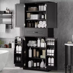Meuble de rangement de salle de bain moderne Christopher Knight Home Ashbur avec tiroir et étagère réglable
