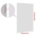 Miroir de salle de bain moderne à cadre blanc : Surdimensionné, en aluminium, mural, vertical/horizontal