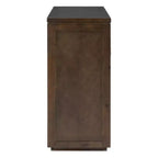 Table console rustique en bois avec tiroirs de rangement et étagère ouverte, élégante table d'entrée pour couloir et salon - ModernLuxe