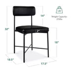 Chaise de salle à manger en similicuir (lot de 2) de Best Choice Products, hauteur standard avec cadre en métal