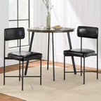 Chaise de salle à manger en similicuir (lot de 2) de Best Choice Products, hauteur standard avec cadre en métal