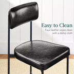 Chaise de salle à manger en similicuir (lot de 2) de Best Choice Products, hauteur standard avec cadre en métal