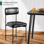 Chaise de salle à manger en similicuir (lot de 2) de Best Choice Products, hauteur standard avec cadre en métal