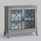 Armoire d'appoint de 91 cm de large avec 2 portes, armoire de rangement de style vintage avec pieds en bois massif-Farati