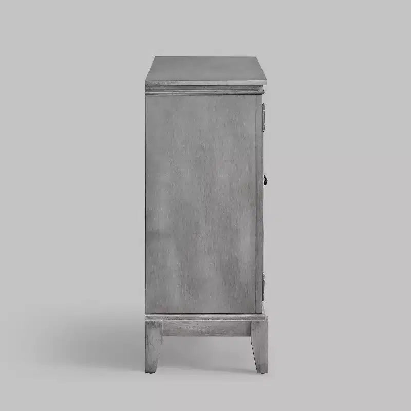 Armoire d'appoint de 91 cm de large avec 2 portes, armoire de rangement de style vintage avec pieds en bois massif-Farati