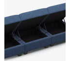 Canapé modulable Belffin Weave avec siège de rangement et pouf (9 places + 11 côtés)