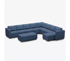 Belffin Modular Weave Sofa with Storage Seat and Ottoman (9 Seats + 11 Sides)