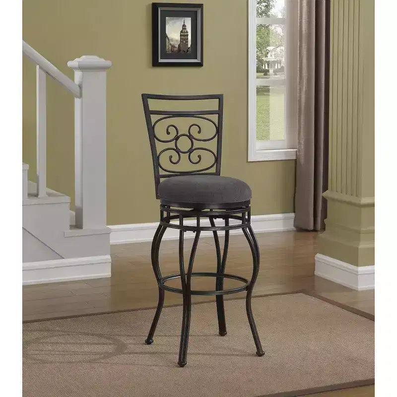 Tabouret pivotant Albany 30 - Gris anthracite