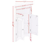 MAYEERTY Meuble de rangement d'angle blanc avec portes et étagères réglables pour salle de bain, cuisine, salon