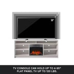 Meuble TV Ameriwood Home Hendrix 65 avec insert de cheminée électrique et 6 étagères