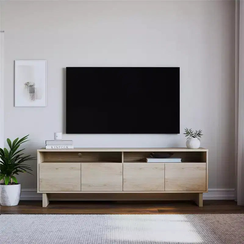 Meuble TV 4 portes RealRooms Nivelle pour téléviseurs jusqu'à 75 pouces