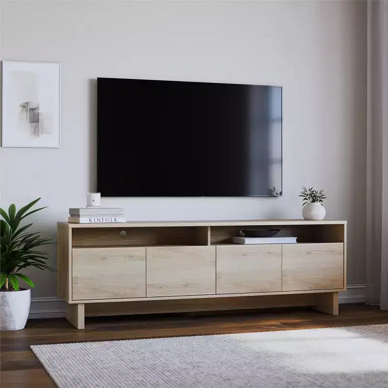 Meuble TV 4 portes RealRooms Nivelle pour téléviseurs jusqu'à 75 pouces