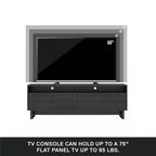 Meuble TV 4 portes RealRooms Nivelle pour téléviseurs jusqu'à 75 pouces