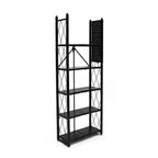 Origami Bibliothèque 6 étagères, lot de 3, style ouvert, organisateur autoportant, grande étagère à livres, mobilier vertical moderne pour salon, aucun assemblage requis, noir