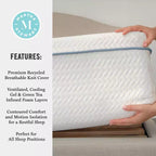 Matelas Martha Stewart SleepComplete 12 po en mousse à mémoire de forme à thé vert et gel rafraîchissant à double action, fermeté moyenne, avec plateau matelassé en jacquard recyclé doux et respirant