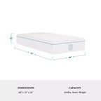 Matelas Martha Stewart SleepComplete 12 po en mousse à mémoire de forme à thé vert et gel rafraîchissant à double action, fermeté moyenne, avec plateau matelassé en jacquard recyclé doux et respirant
