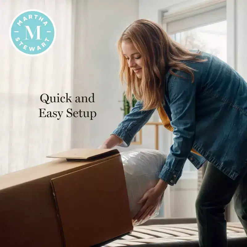 Matelas Martha Stewart SleepComplete 12 po en mousse à mémoire de forme à thé vert et gel rafraîchissant à double action, fermeté moyenne, avec plateau matelassé en jacquard recyclé doux et respirant