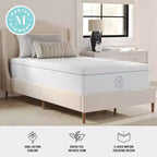 Matelas Martha Stewart SleepComplete 12 po en mousse à mémoire de forme à thé vert et gel rafraîchissant à double action, fermeté moyenne, avec plateau matelassé en jacquard recyclé doux et respirant