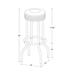 Ensemble Simple Relax de 2 tabourets de bar ronds avec repose-pieds