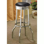 Ensemble Simple Relax de 2 tabourets de bar ronds avec repose-pieds
