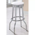 Ensemble Simple Relax de 2 tabourets de bar ronds avec repose-pieds