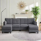 Canapés modulaires en forme de U Mjkone 89 avec 2 poufs, canapé 6 places