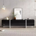 Stylish Living Room TV Stand: 80, White/Black, UV Protected