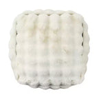 Pouf en fausse fourrure pelucheuse Bubble Saro Lifestyle