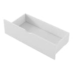 Lit plate-forme en bois Whisen, taille double, avec garde-corps et 2 tiroirs