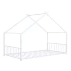 Cadre de lit double en métal avec un design de maison exceptionnel
