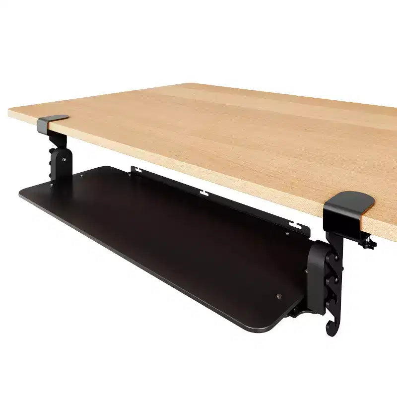 Uncaged Ergonomics KT4 Plateau de clavier ergonomique coulissant sous le bureau, fixation par pince, noir