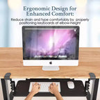 Uncaged Ergonomics KT4 Plateau de clavier ergonomique coulissant sous le bureau, fixation par pince, noir