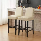 Tabourets de bar rembourrés contemporains en bois d'hévéa Olaf 30 de Christopher Knight Home (lot de 2)