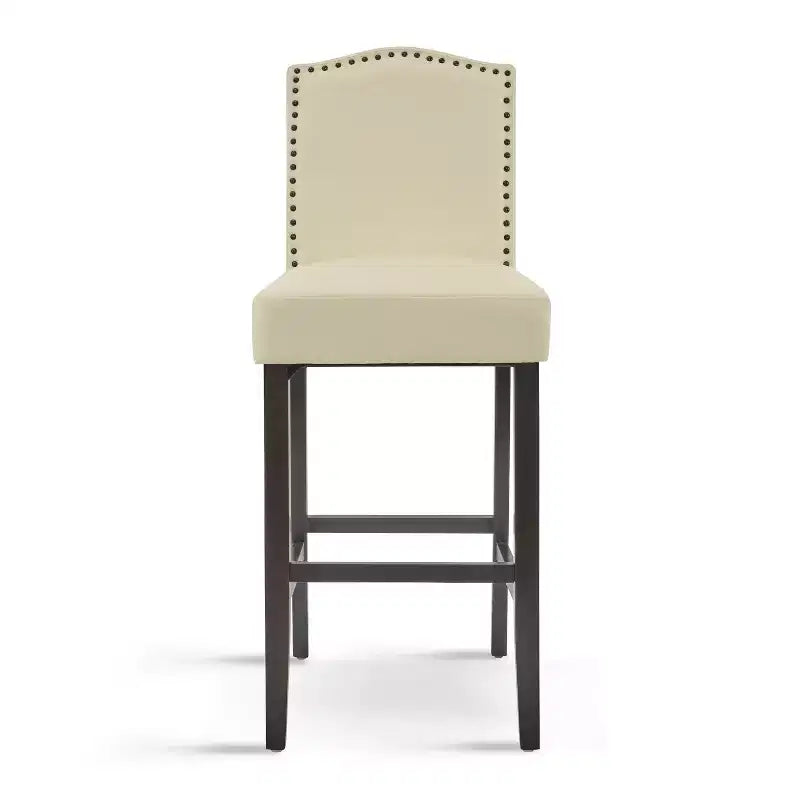 Tabourets de bar rembourrés contemporains en bois d'hévéa Olaf 30 de Christopher Knight Home (lot de 2)