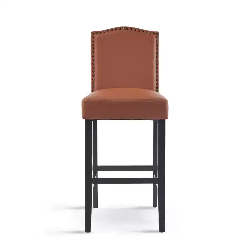 Tabourets de bar rembourrés contemporains en bois d'hévéa Olaf 30 de Christopher Knight Home (lot de 2)