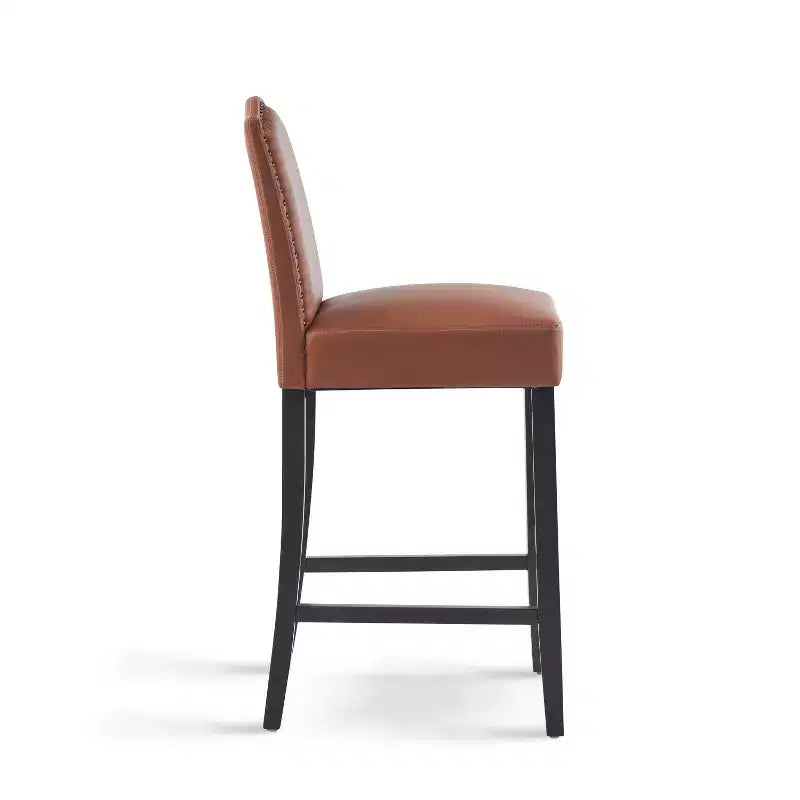 Tabourets de bar rembourrés contemporains en bois d'hévéa Olaf 30 de Christopher Knight Home (lot de 2)