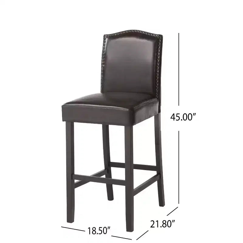 Tabourets de bar rembourrés contemporains en bois d'hévéa Olaf 30 de Christopher Knight Home (lot de 2)